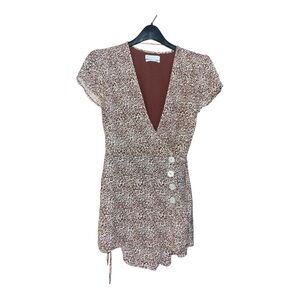 Urban Outfitters Brown and White Mini Dress